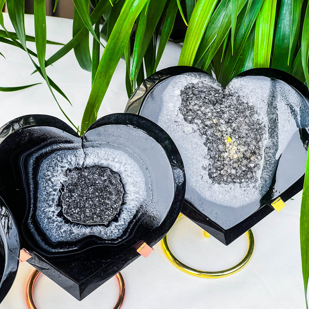black agate heart