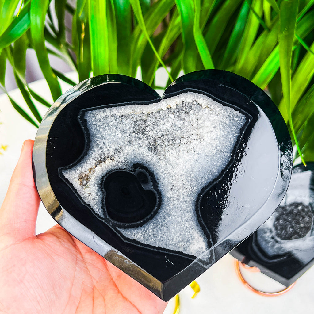 black agate heart