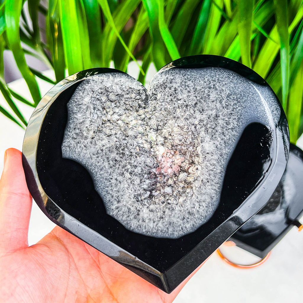 black agate heart