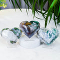 moss agate heart