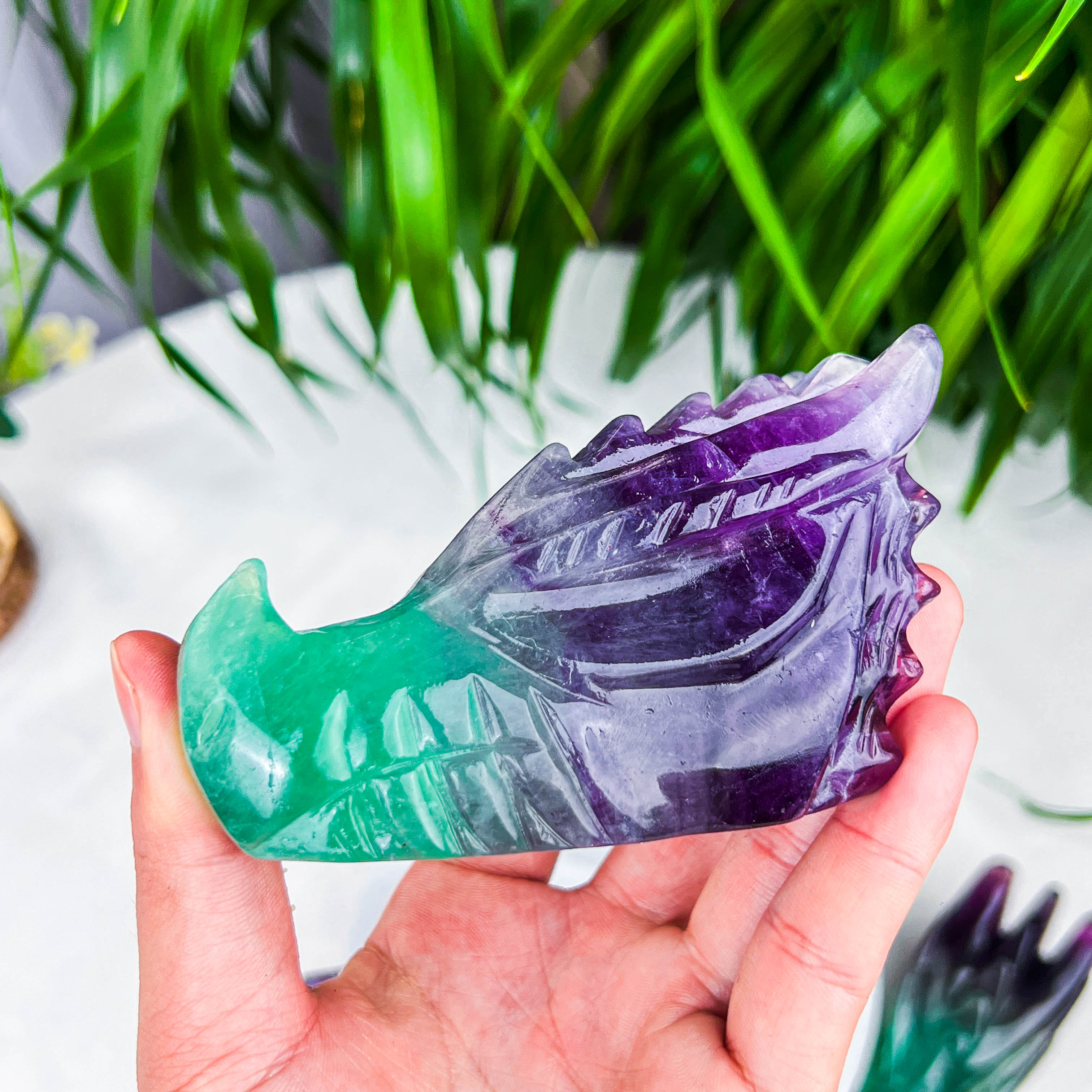 fluorite dragon skull