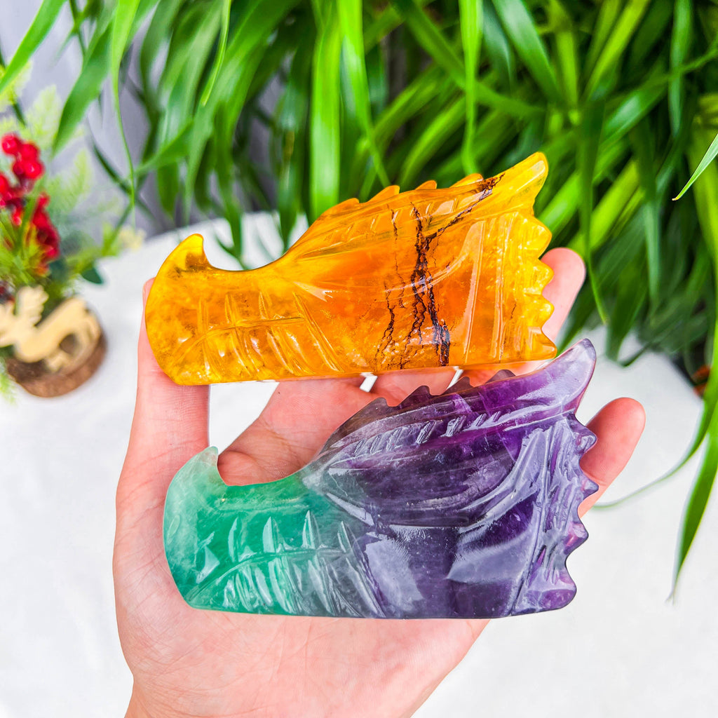 fluorite dragon skull