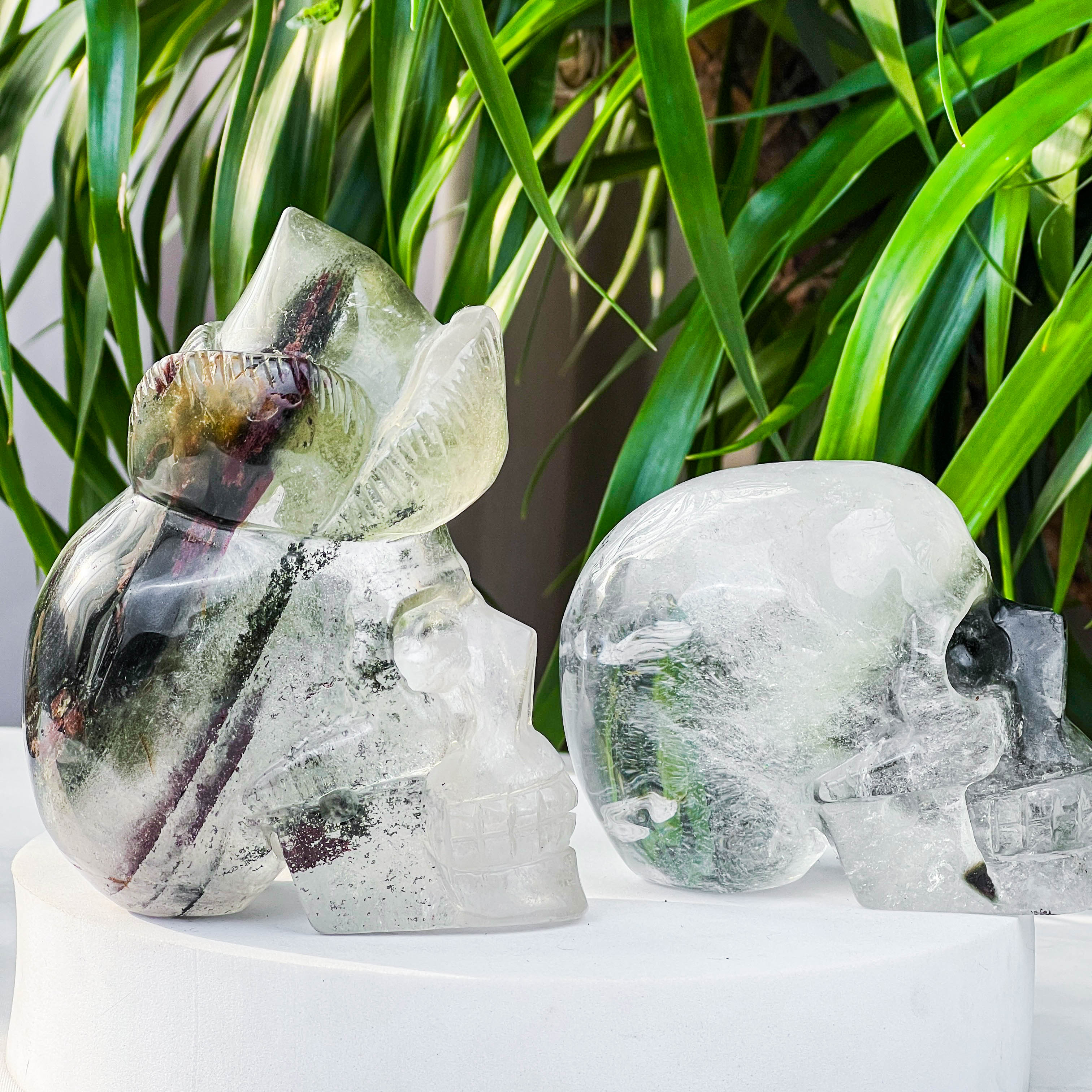 garden quartz skull