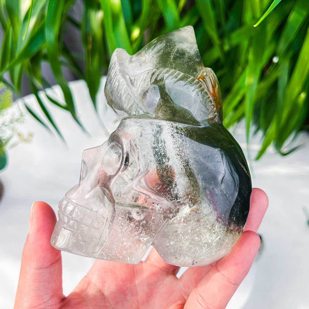garden quartz skull
