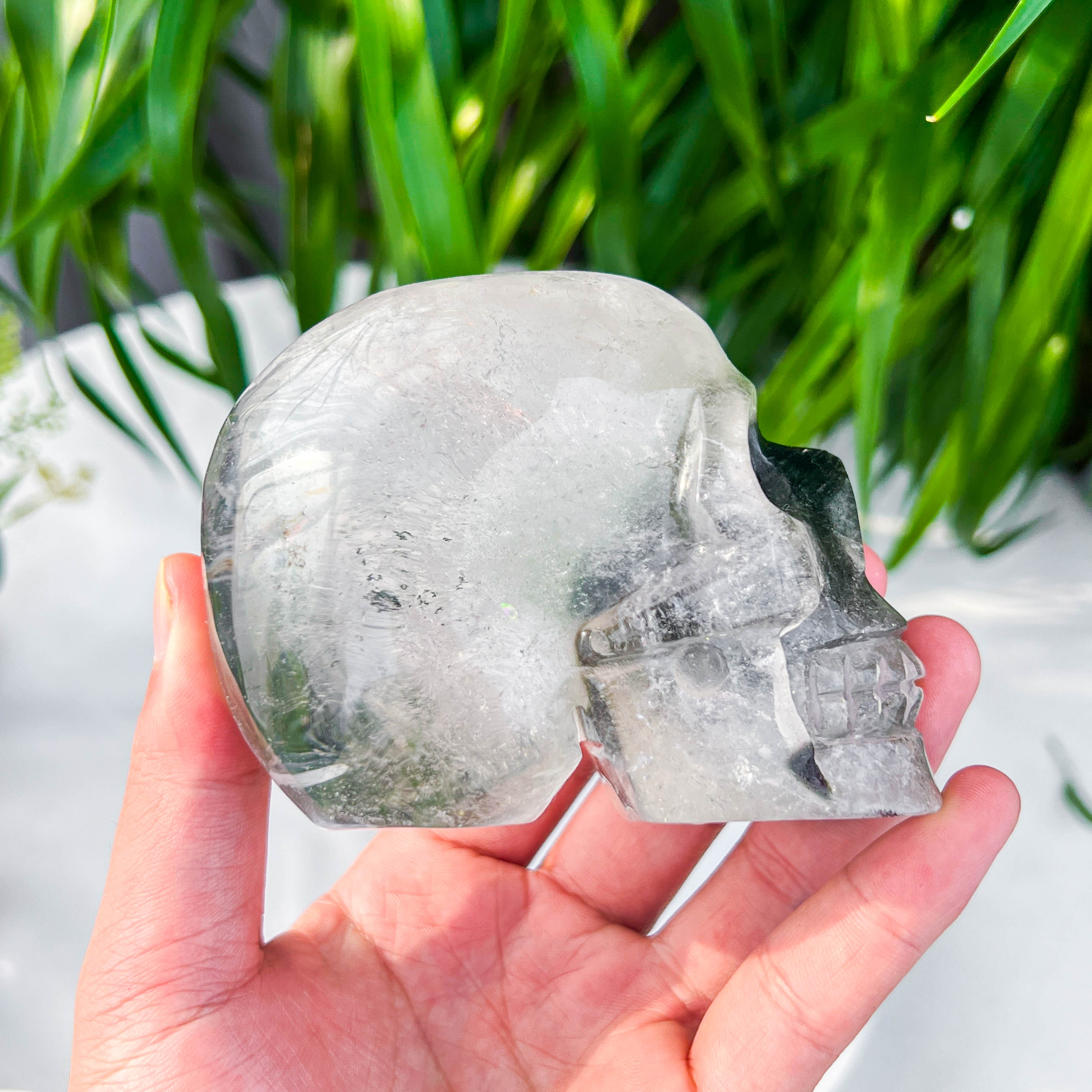 garden quartz skull