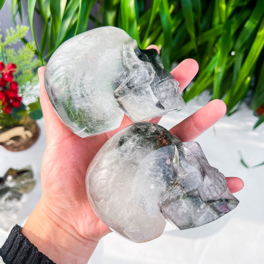 garden quartz skull