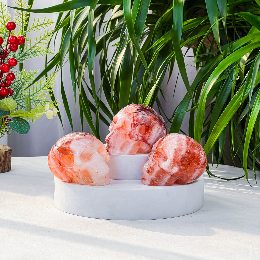 fire quartz skull
