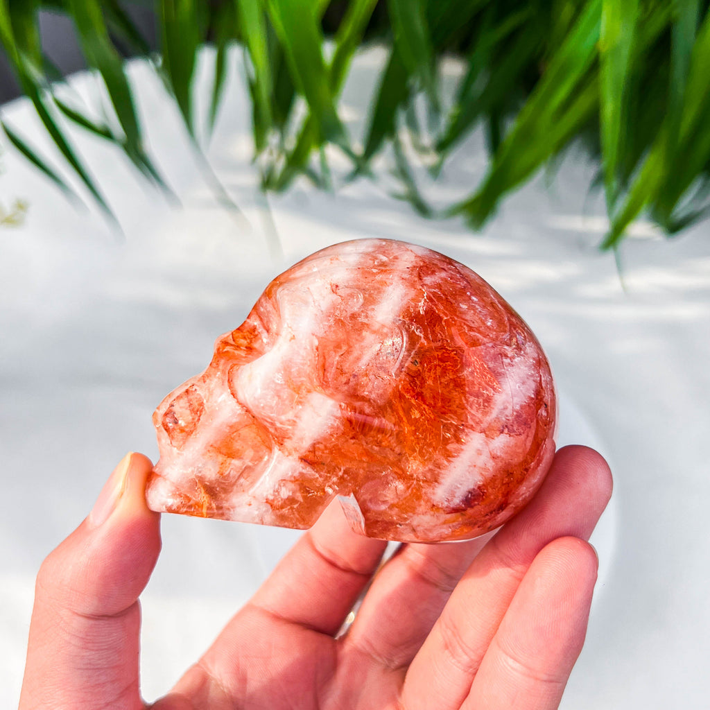 fire quartz skull