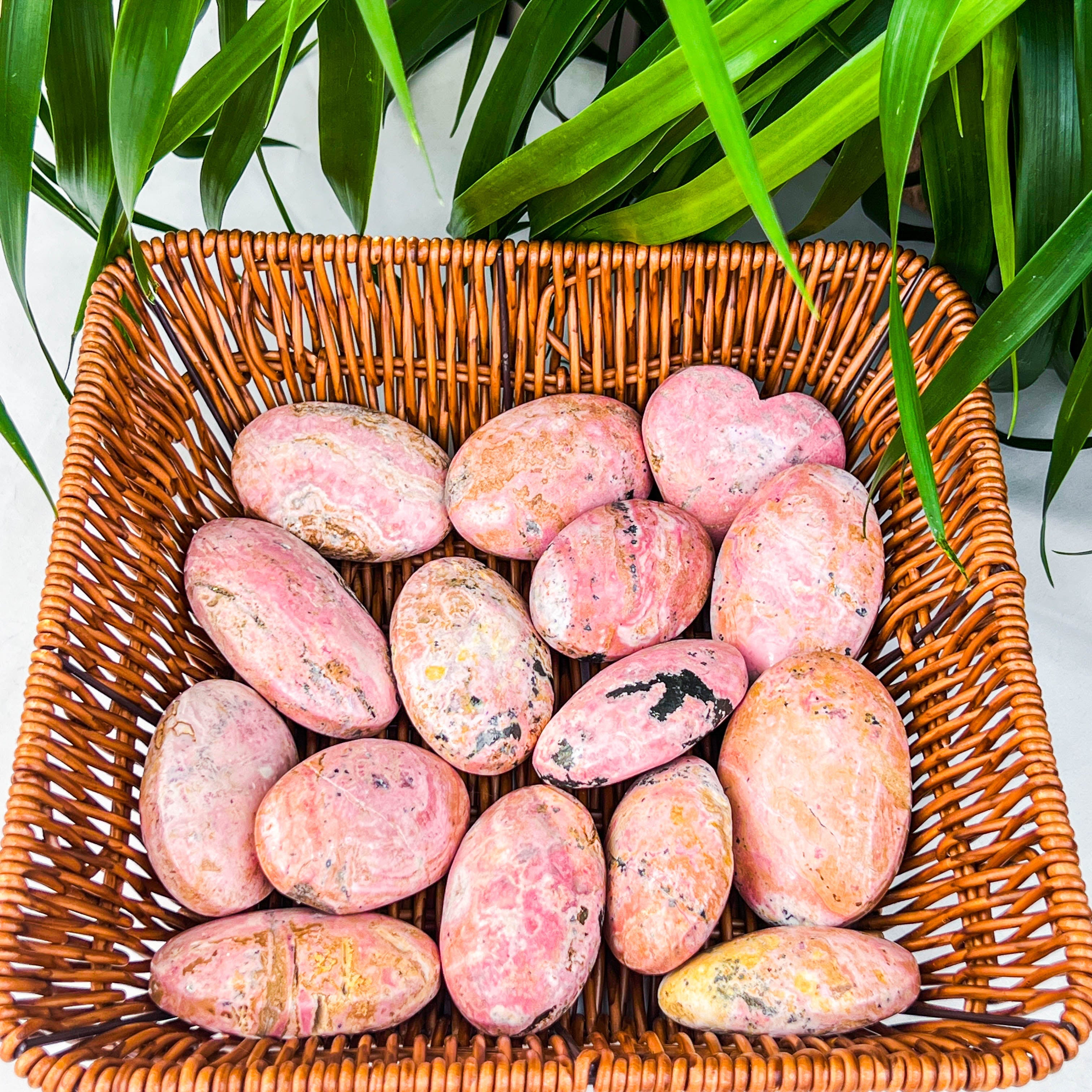 rhodochrosite heart palm