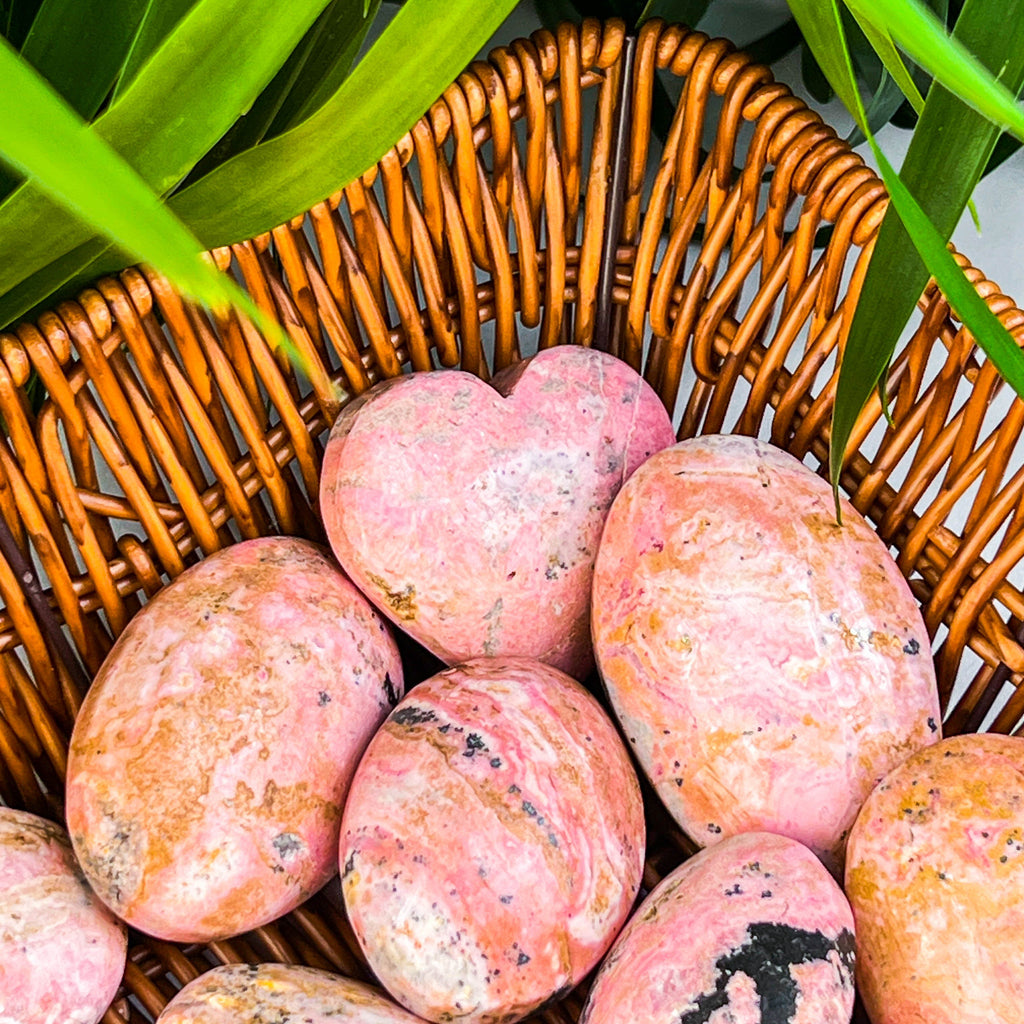 rhodochrosite heart palm