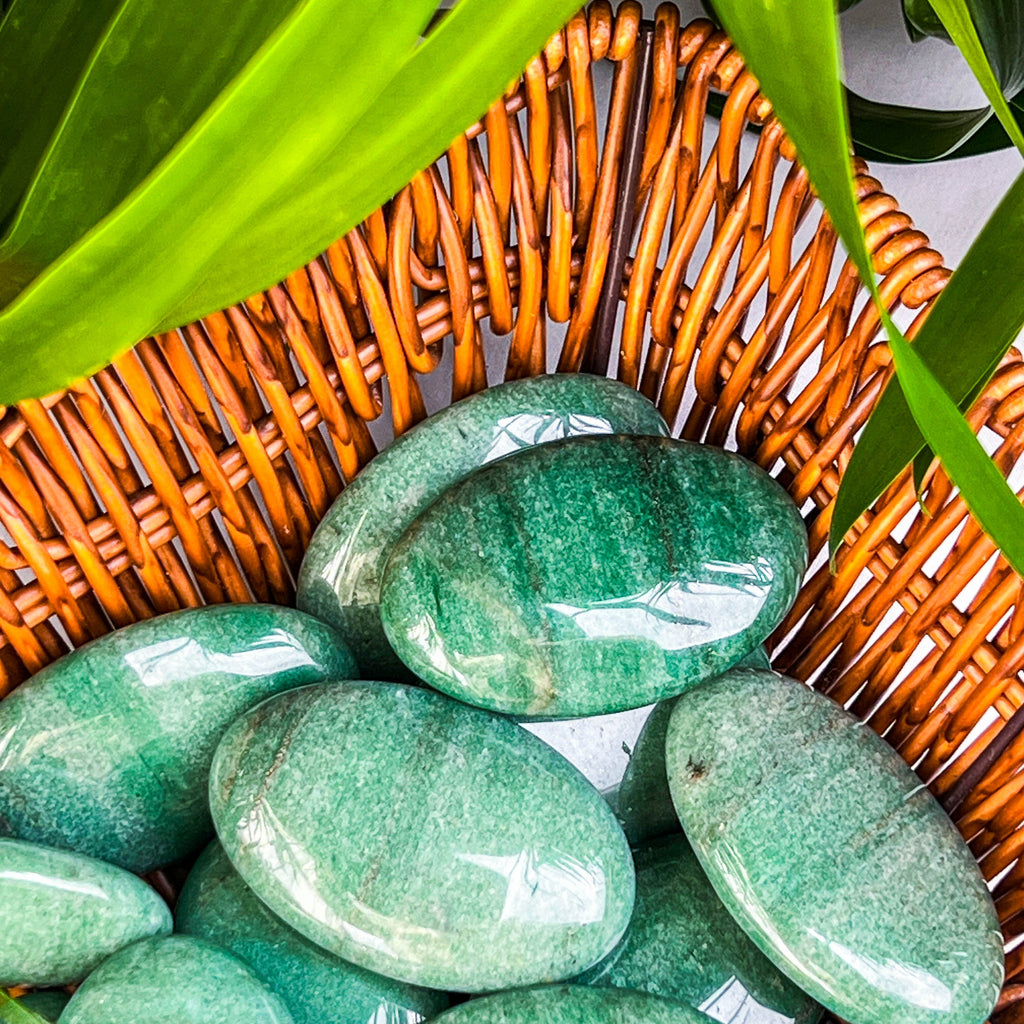 green aventurine palm