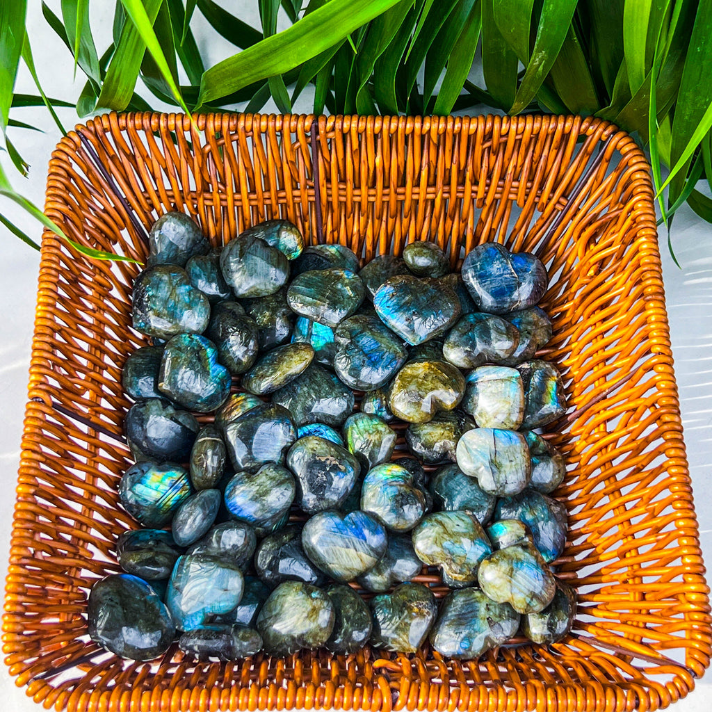 labradorite heart