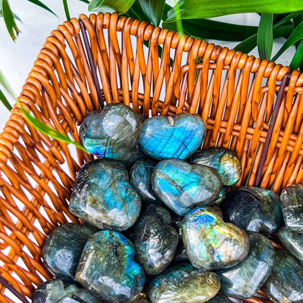 labradorite heart