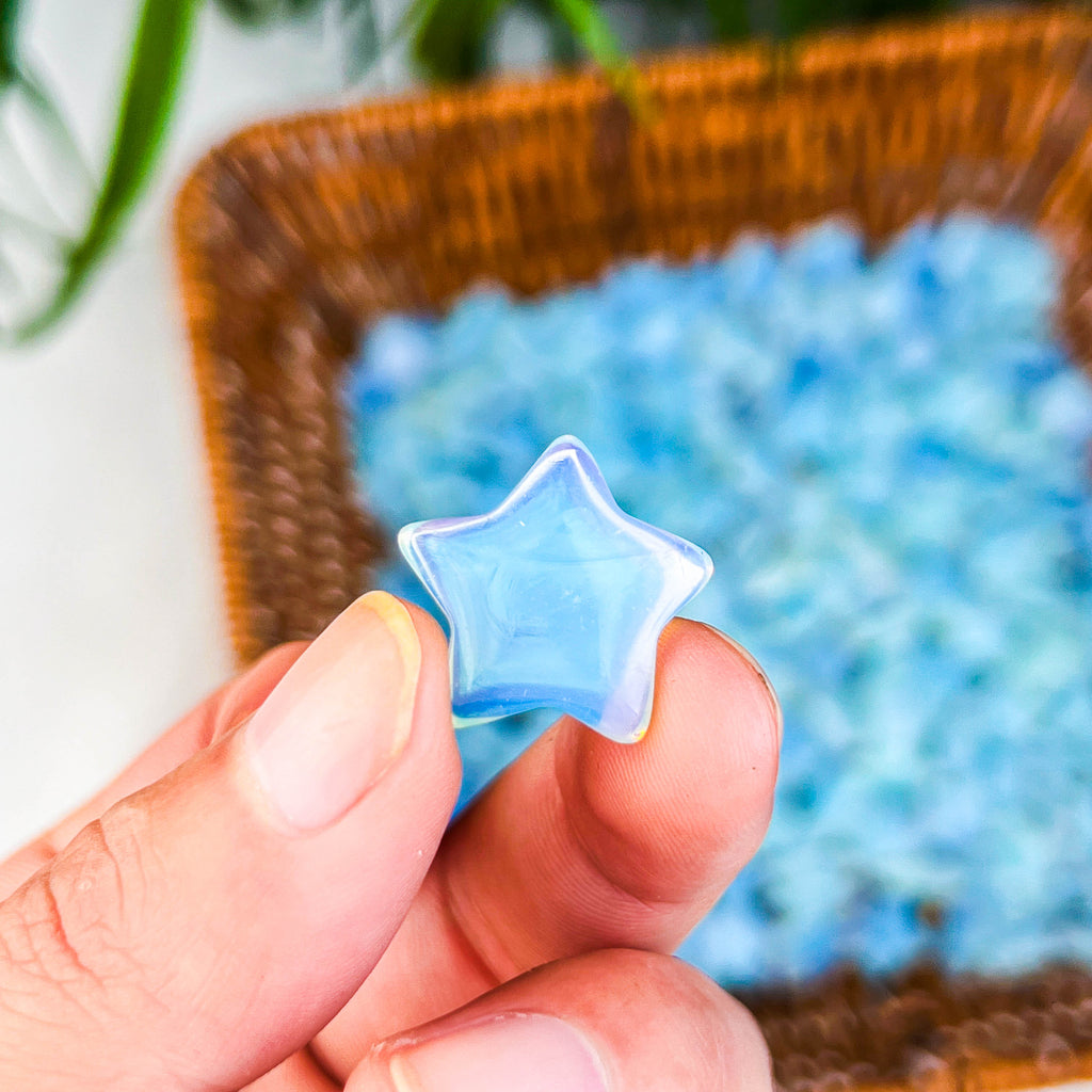 white opalite stars