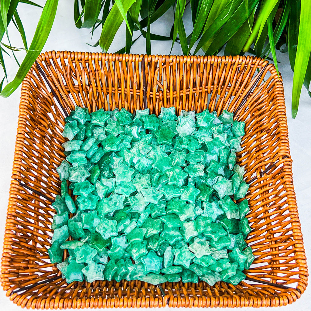 green fluorite stars
