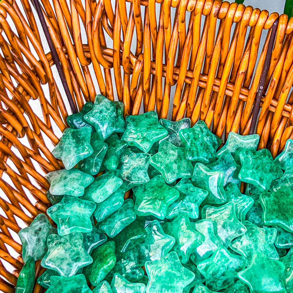 green fluorite stars