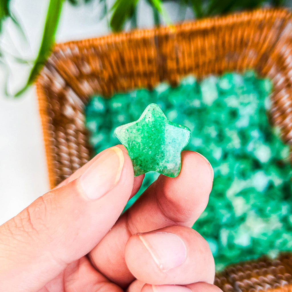 green fluorite stars