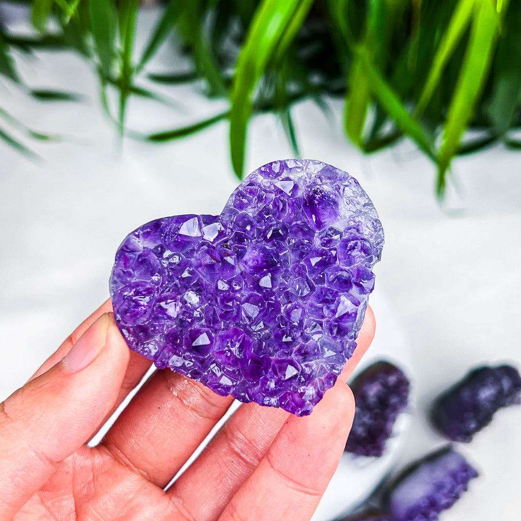 amethyst cluster heart