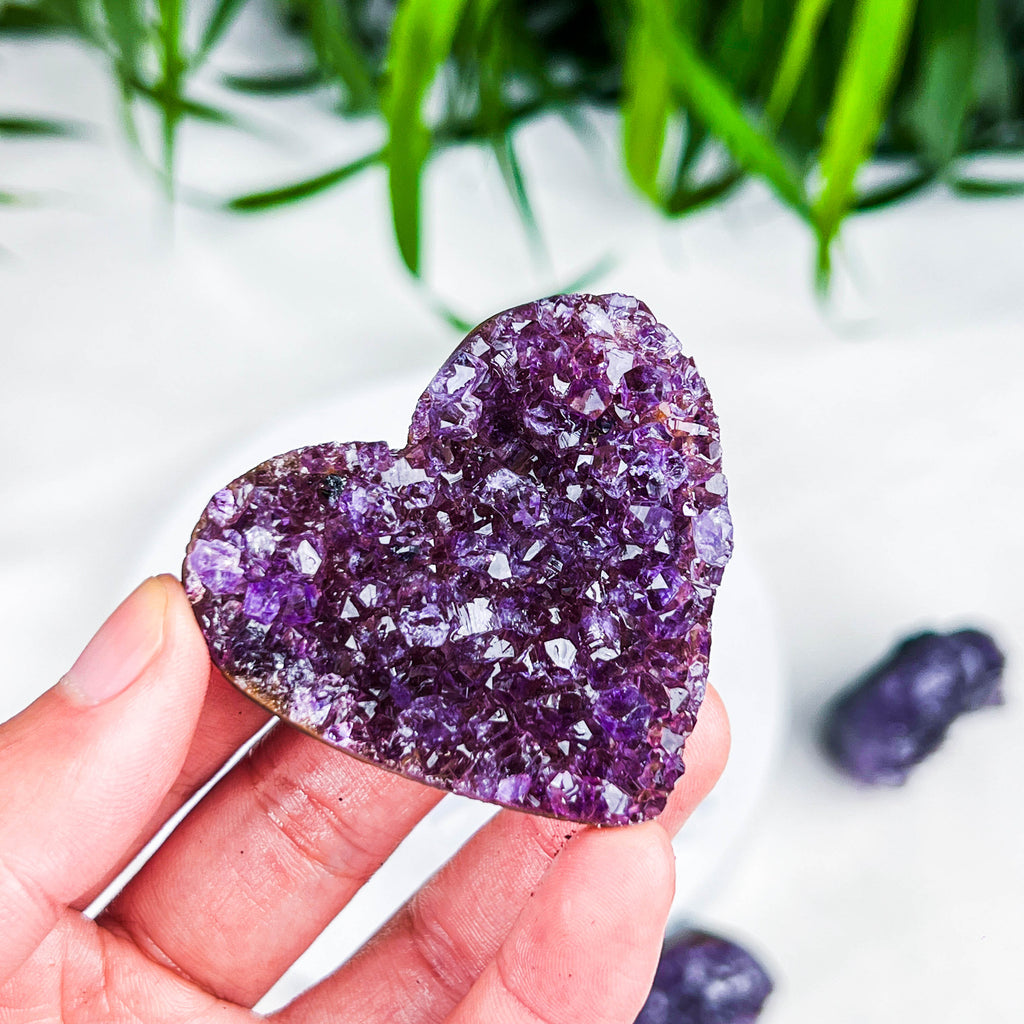 amethyst cluster heart