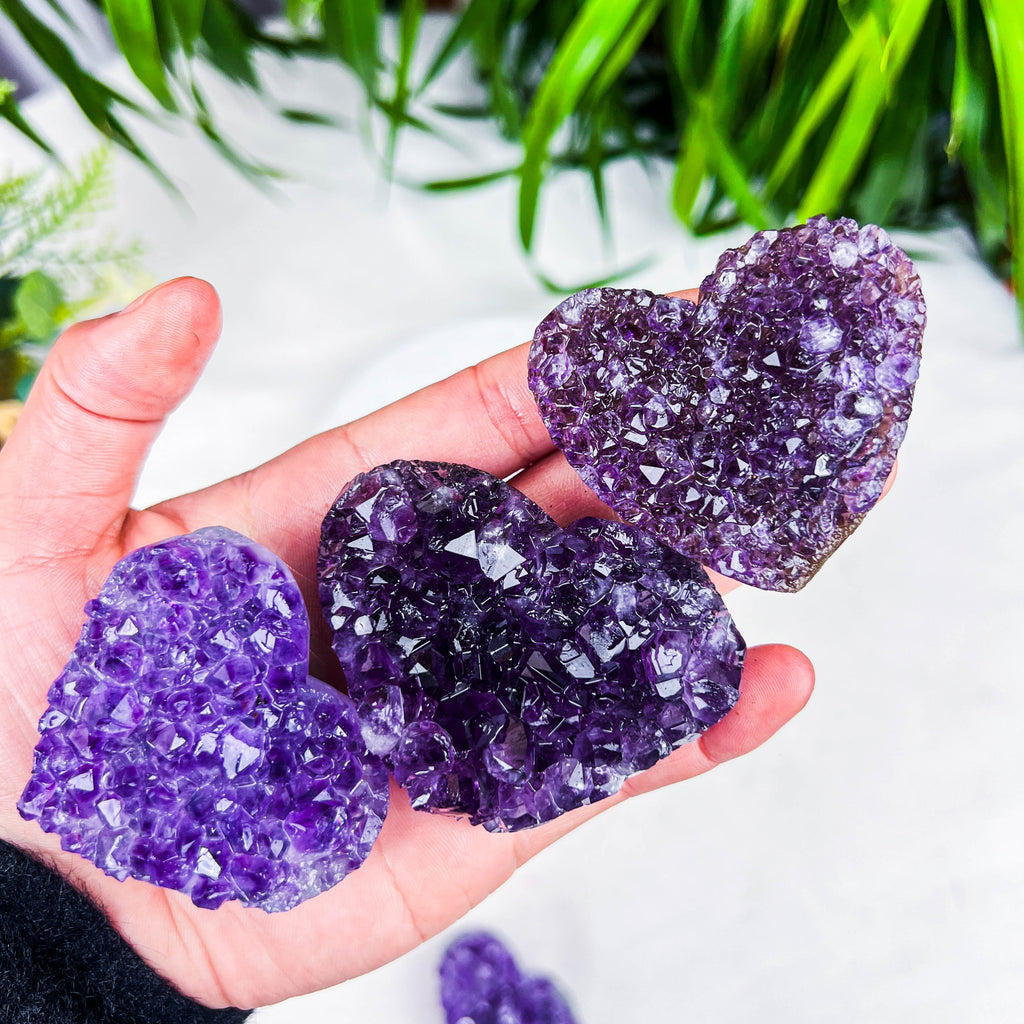 amethyst cluster heart