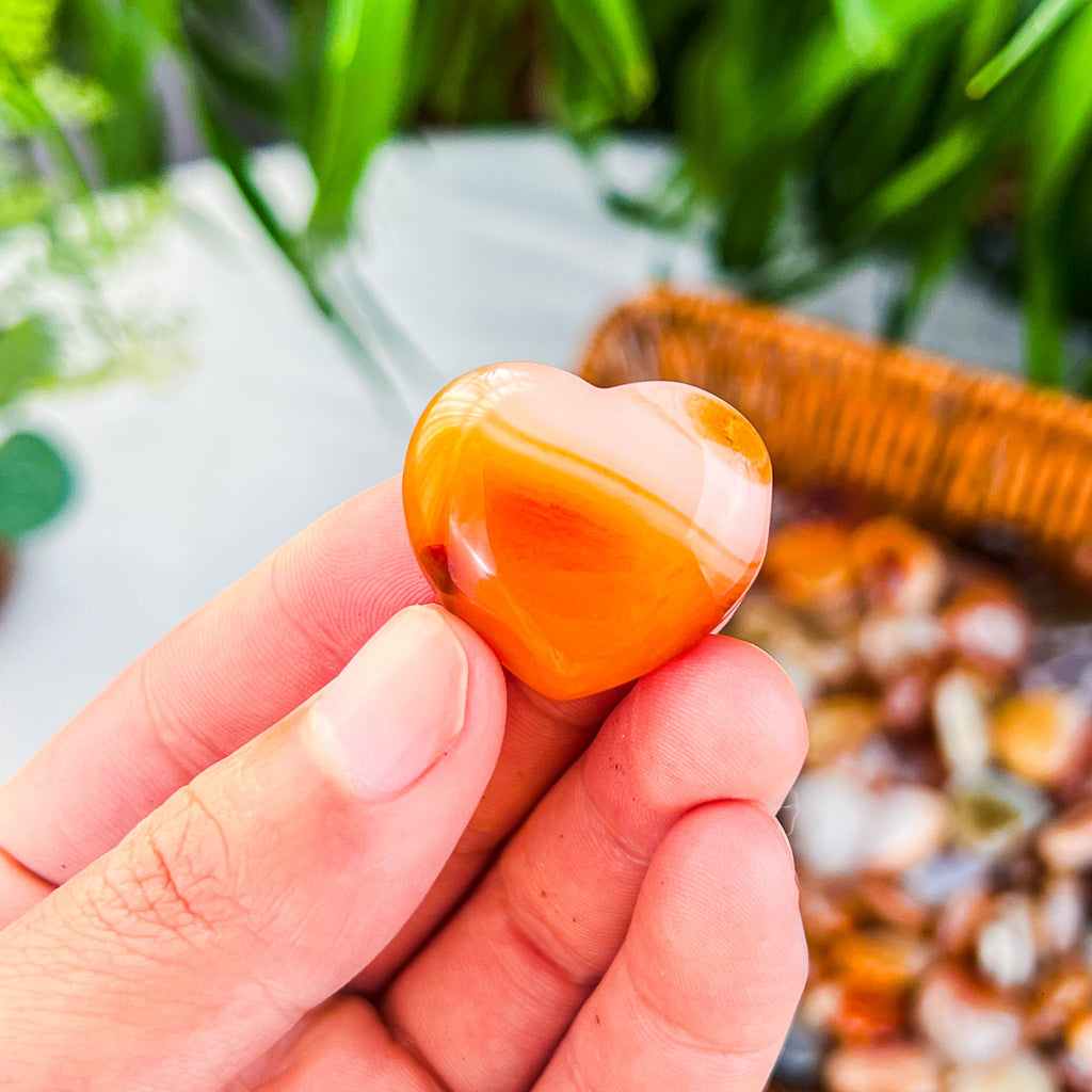 red carnelian heart