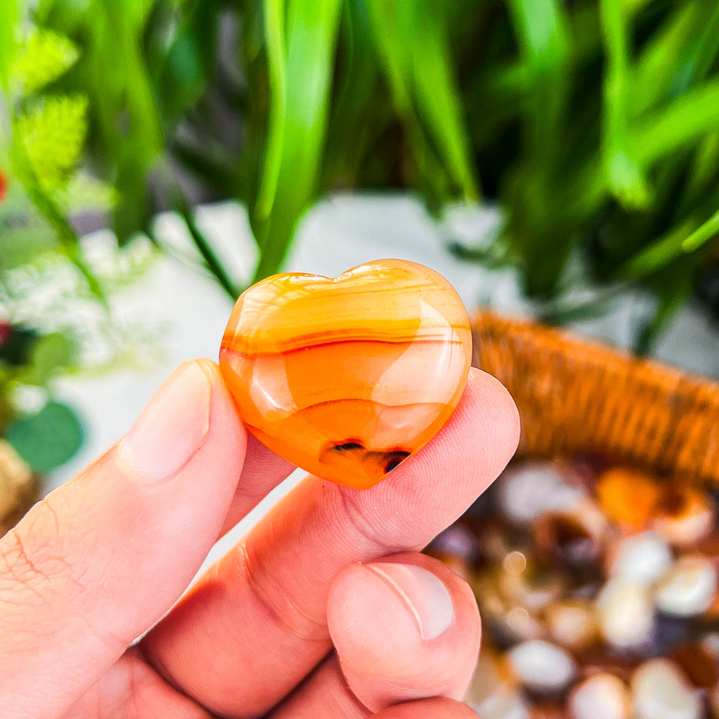 red carnelian heart