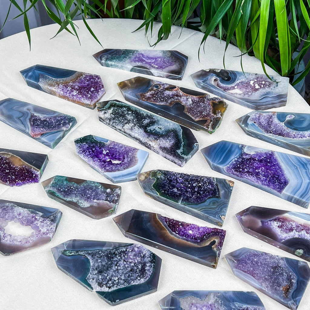amethyst druzy tower