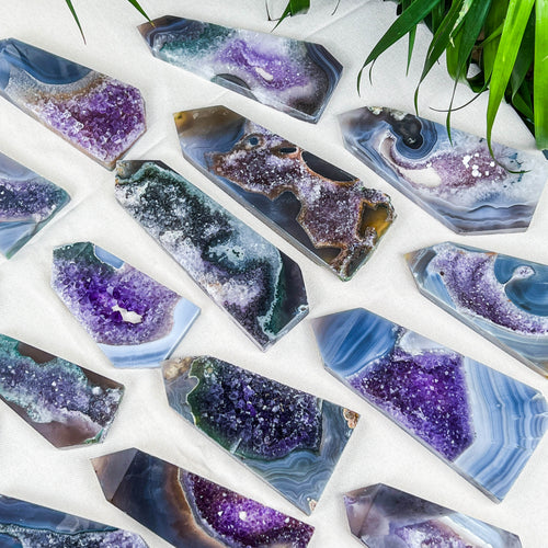 amethyst druzy tower