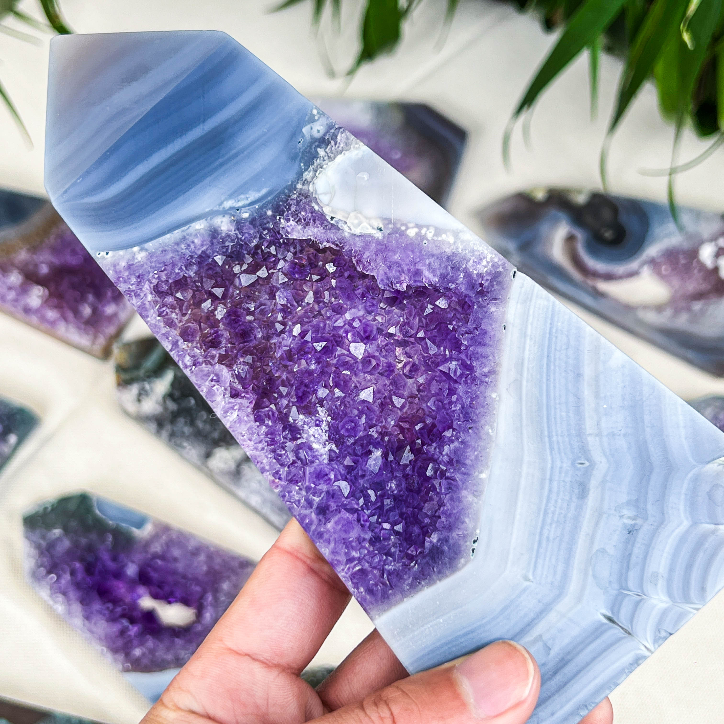 amethyst druzy tower