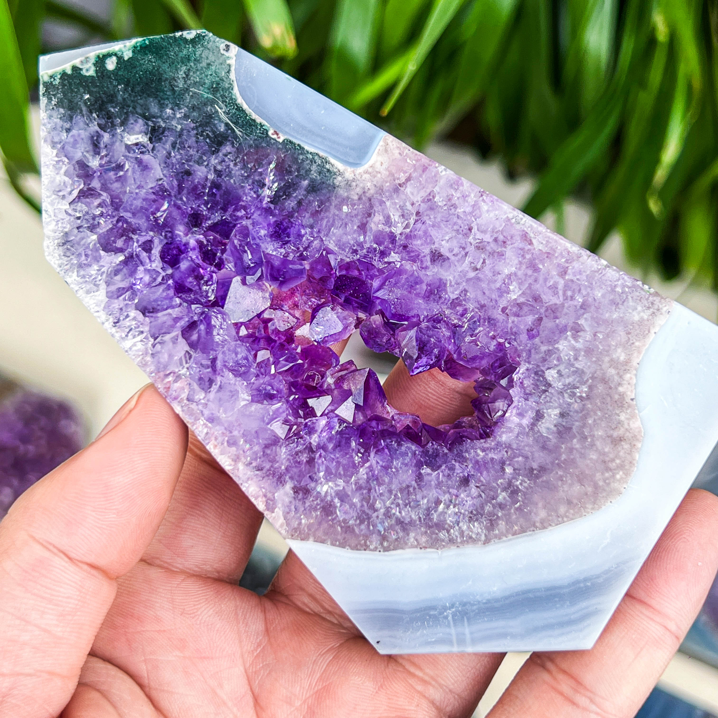 amethyst druzy tower
