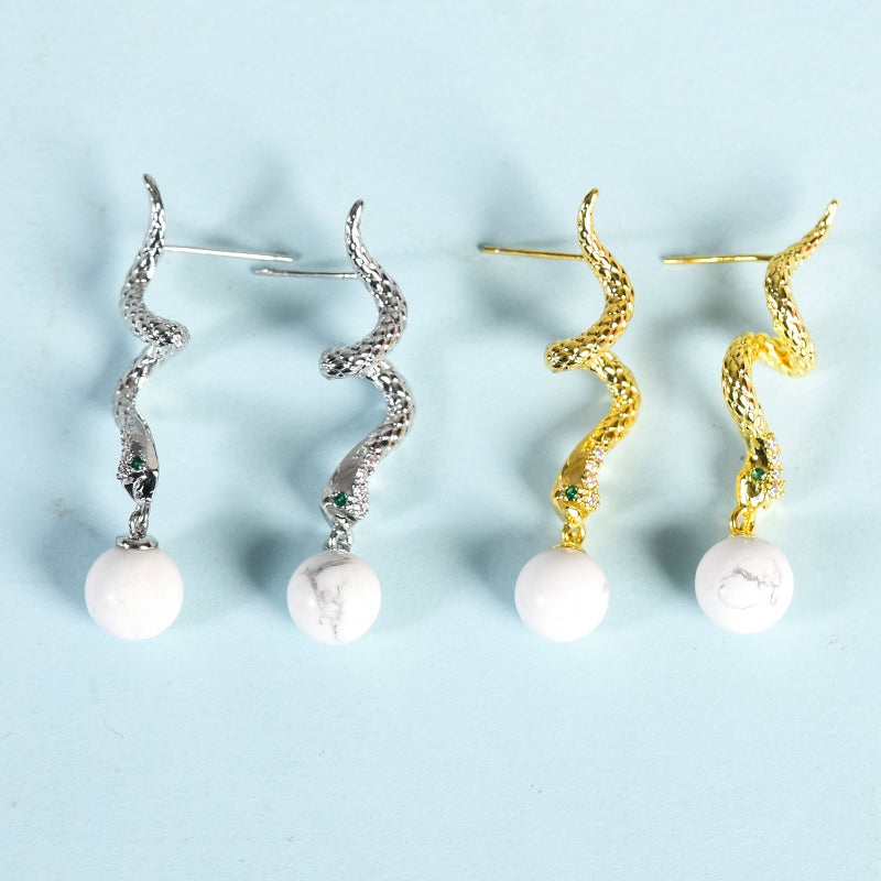 Bead Snake Earring