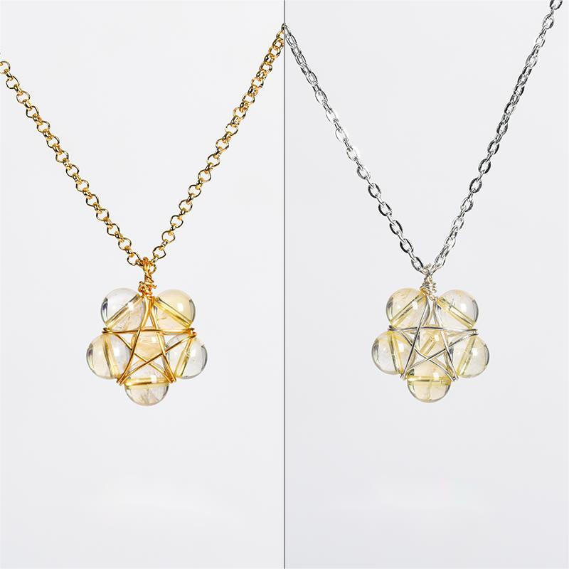 Five Star Flower Pendant