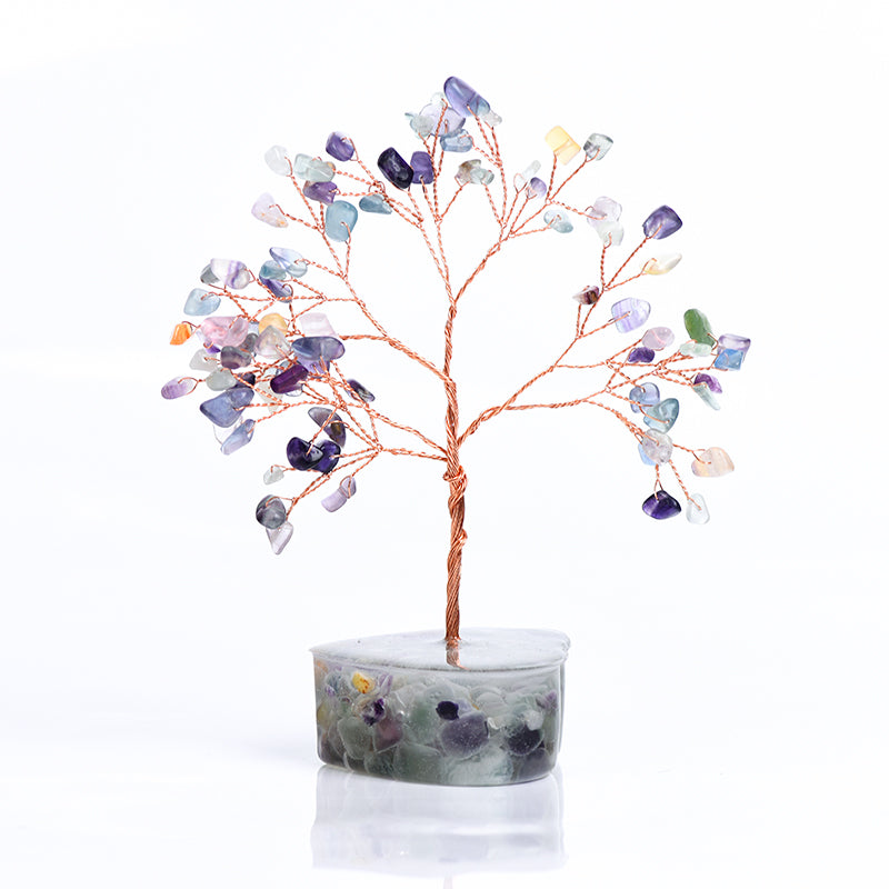 Crystal Tree With Resin Heart Base