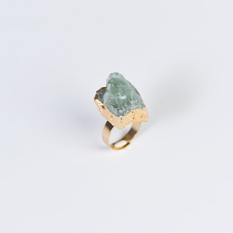 Electroplated Raw Stone Ring