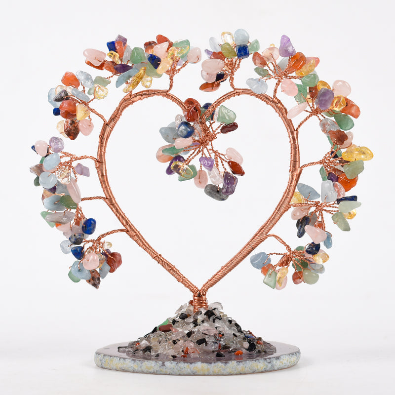 Agate Base Heart Tree