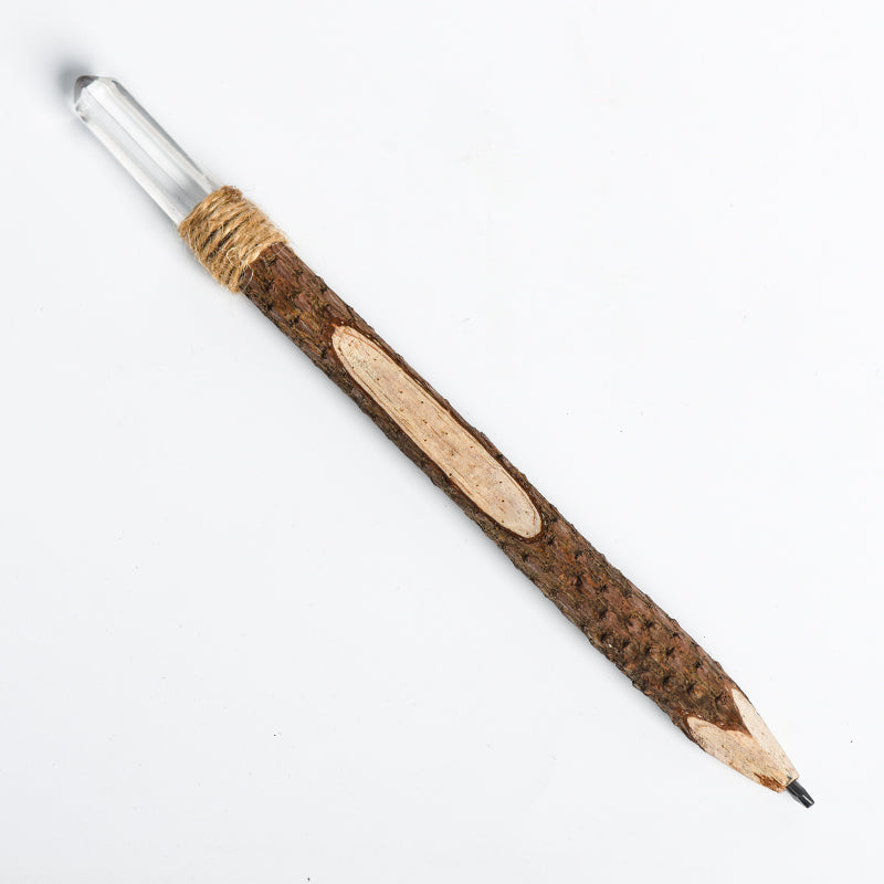 Clear Quartz Wooden Pen