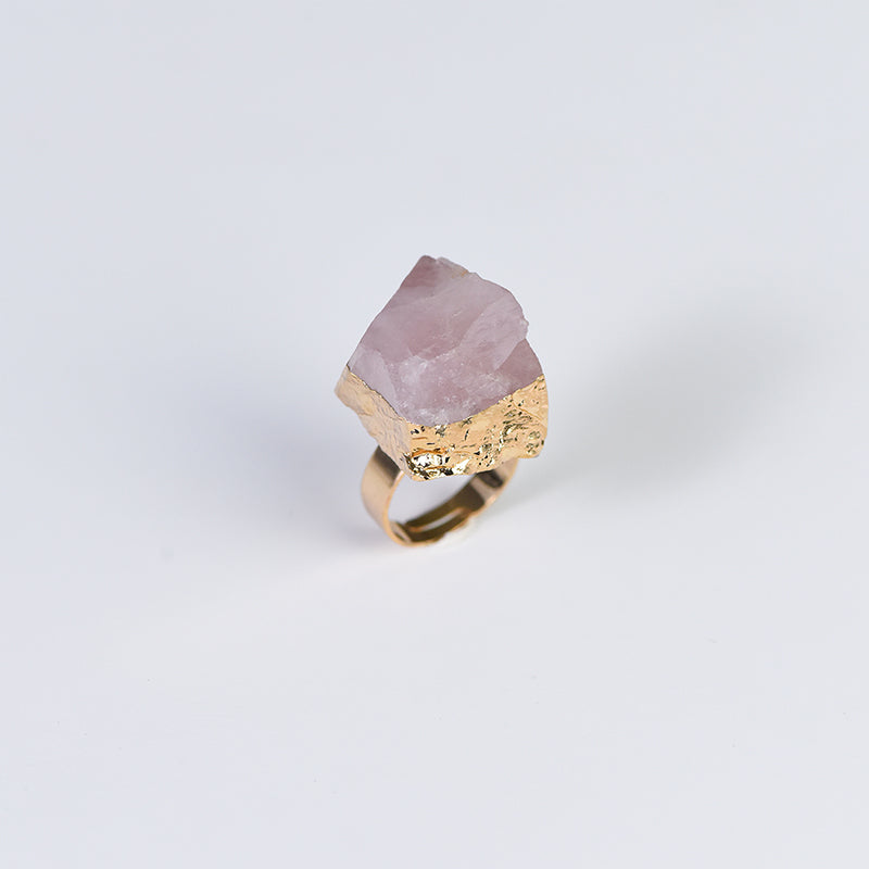 Electroplated Raw Stone Ring