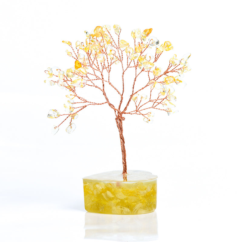 Crystal Tree With Resin Heart Base