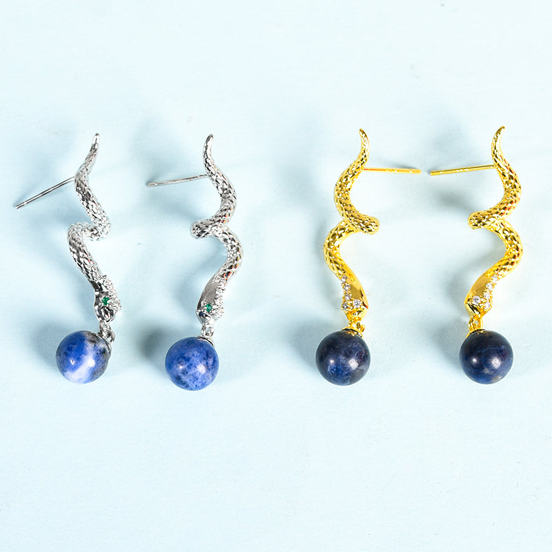 Bead Snake Earring