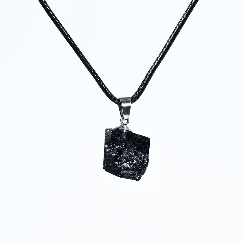 Gilded Black Tourmaline Pendant