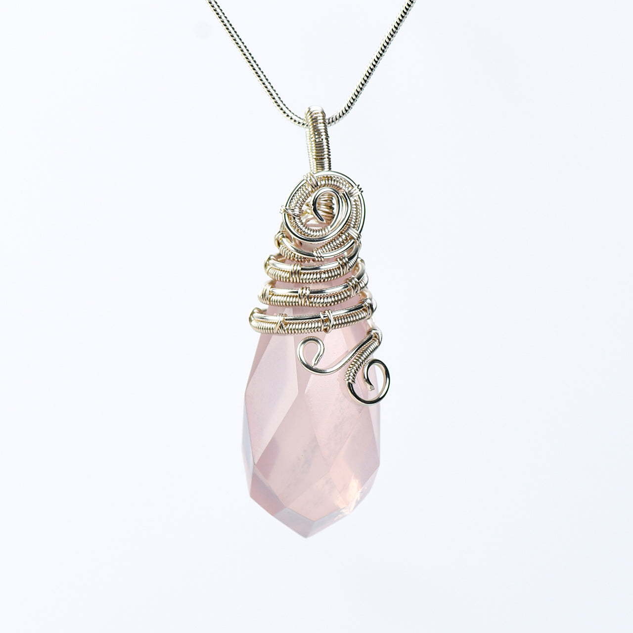 Wire Wrap Faceted Pendant