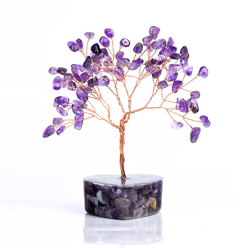 Crystal Tree With Resin Heart Base