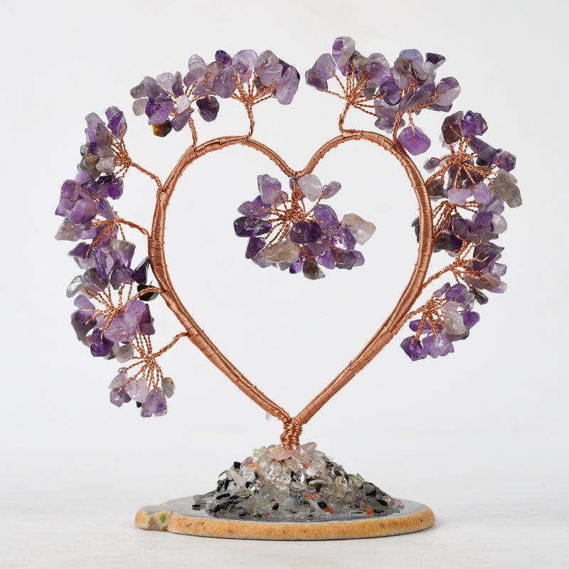 Agate Base Heart Tree