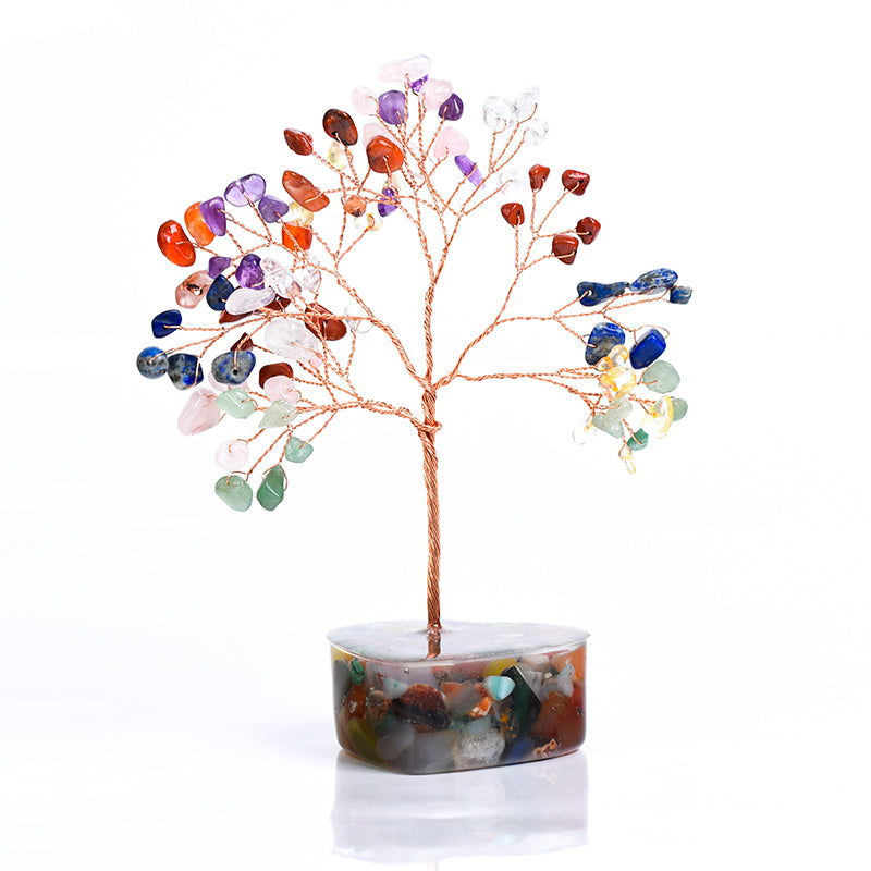 Crystal Tree With Resin Heart Base