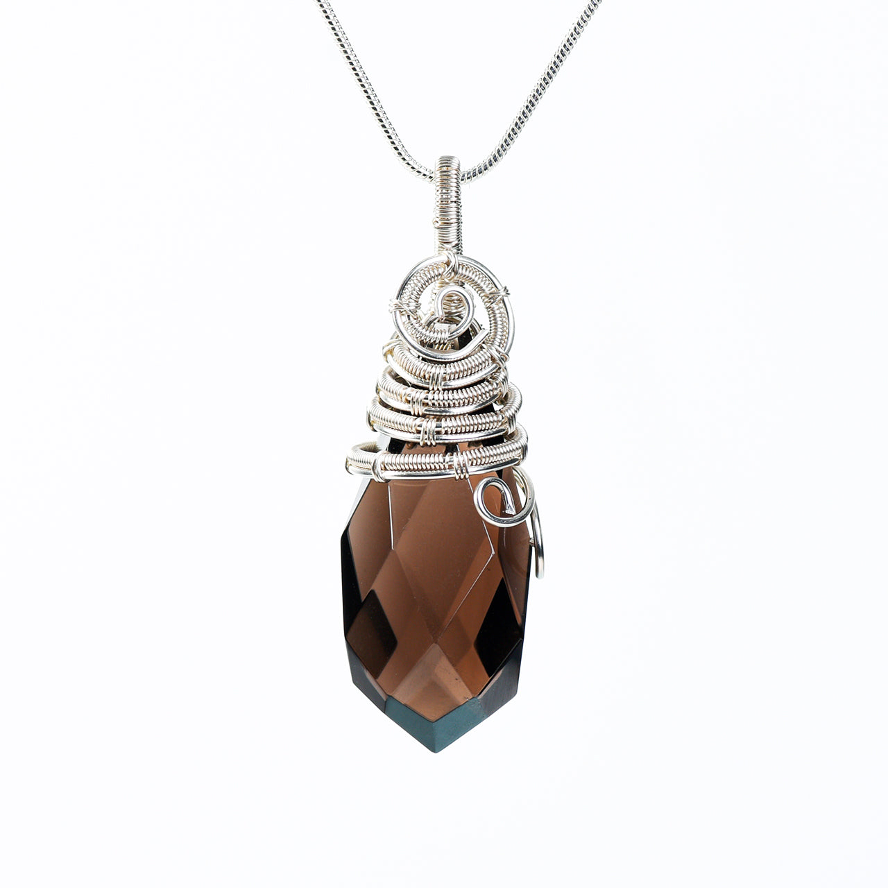 Wire Wrap Faceted Pendant