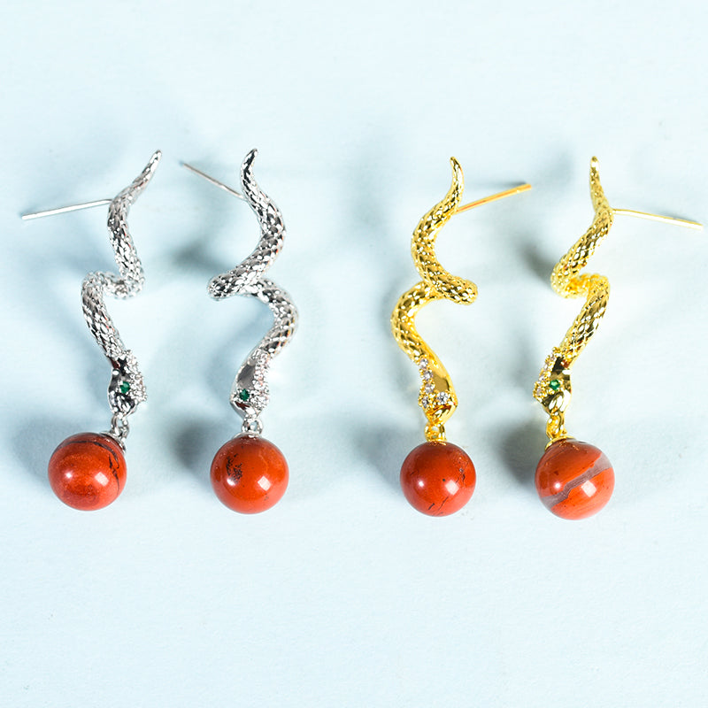 Bead Snake Earring