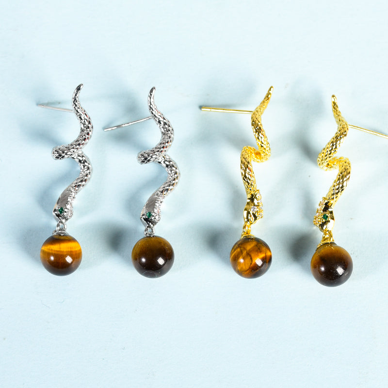 Bead Snake Earring