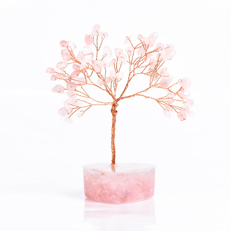 Crystal Tree With Resin Heart Base