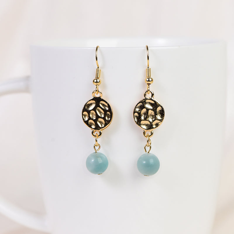 Distressed Plate Earring