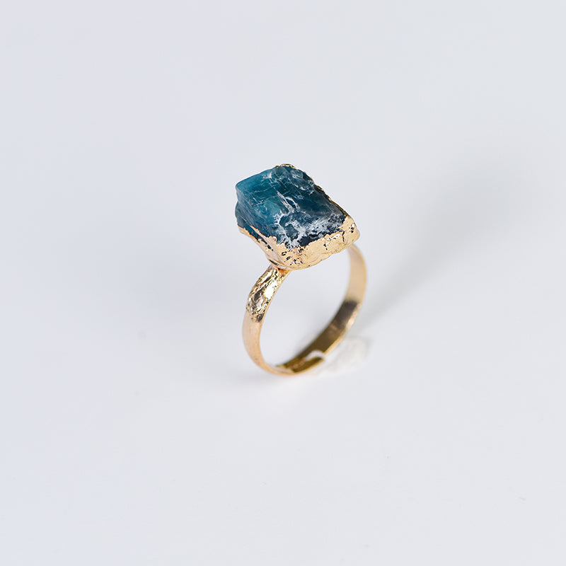 Electroplated Raw Stone Ring